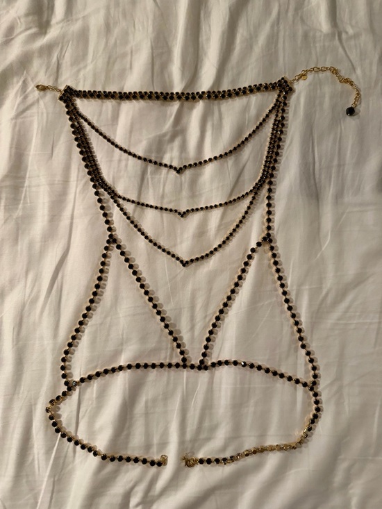Agent Provocateur Other - Agent Provocateur Black Crystal Body Chain Harness